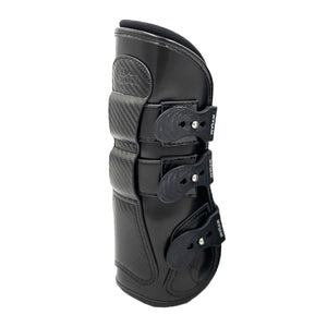 'Estrella' Carbon Leather Tendon Boots