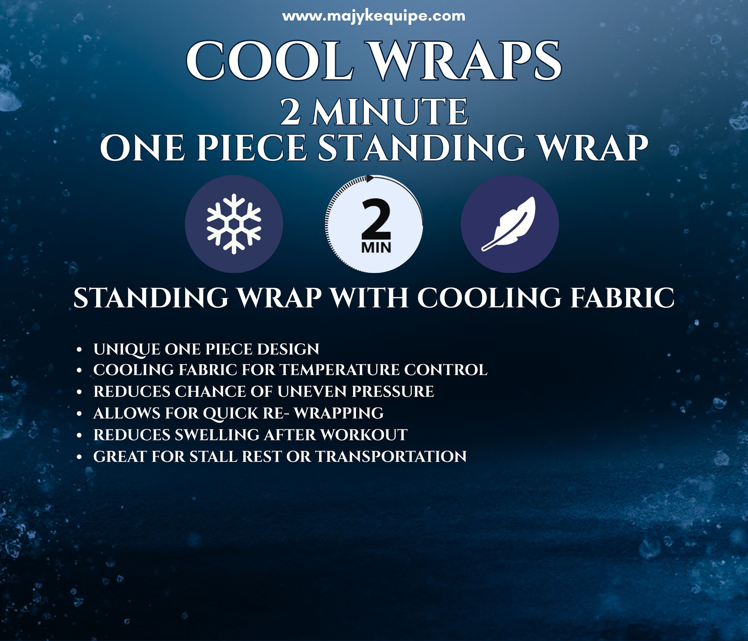 Majyk Equipe Cool Quick Standing Wraps (pack of 2) - Majyk Equipe
