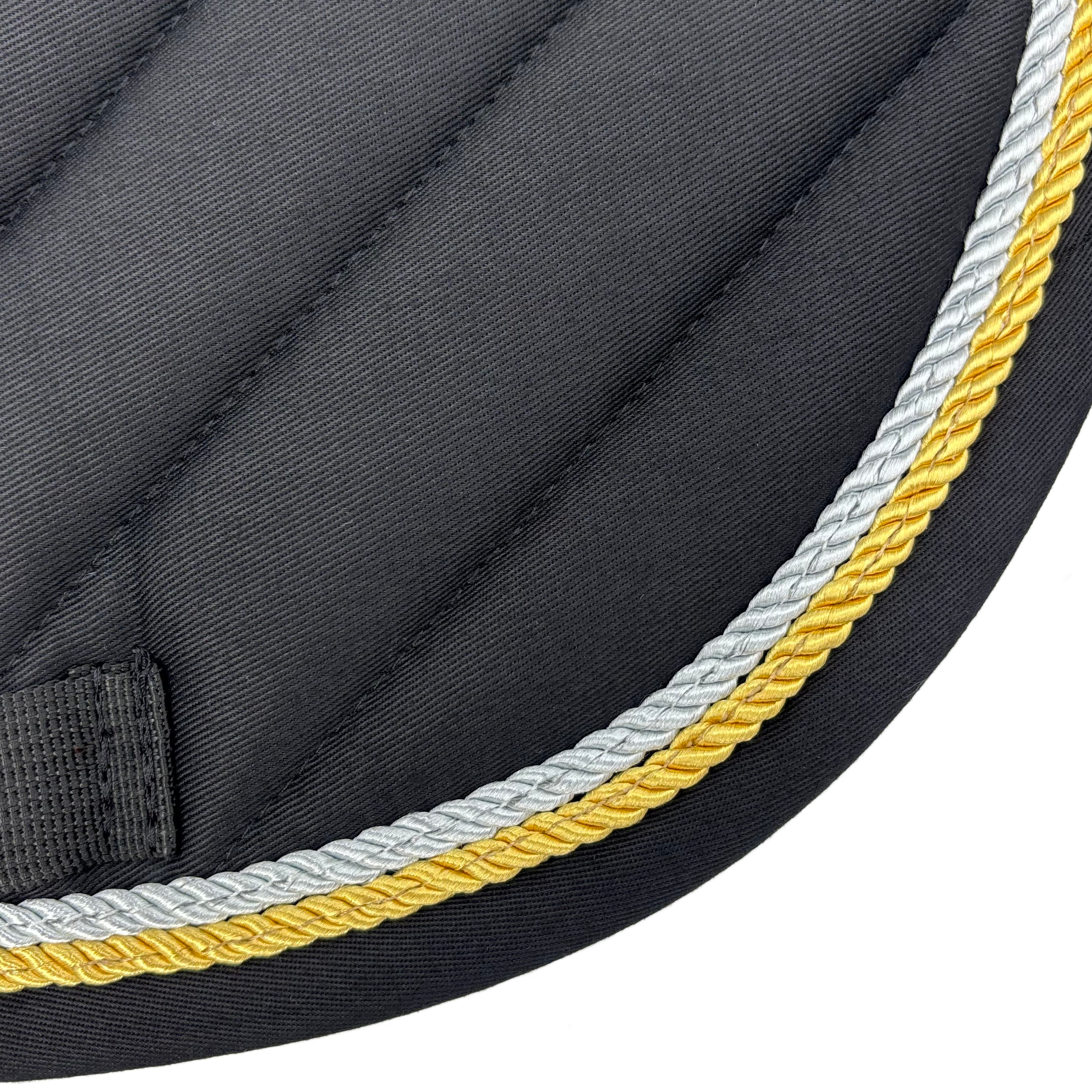 Black Cotton Oblique Euro Saddle Pad - Majyk Equipe