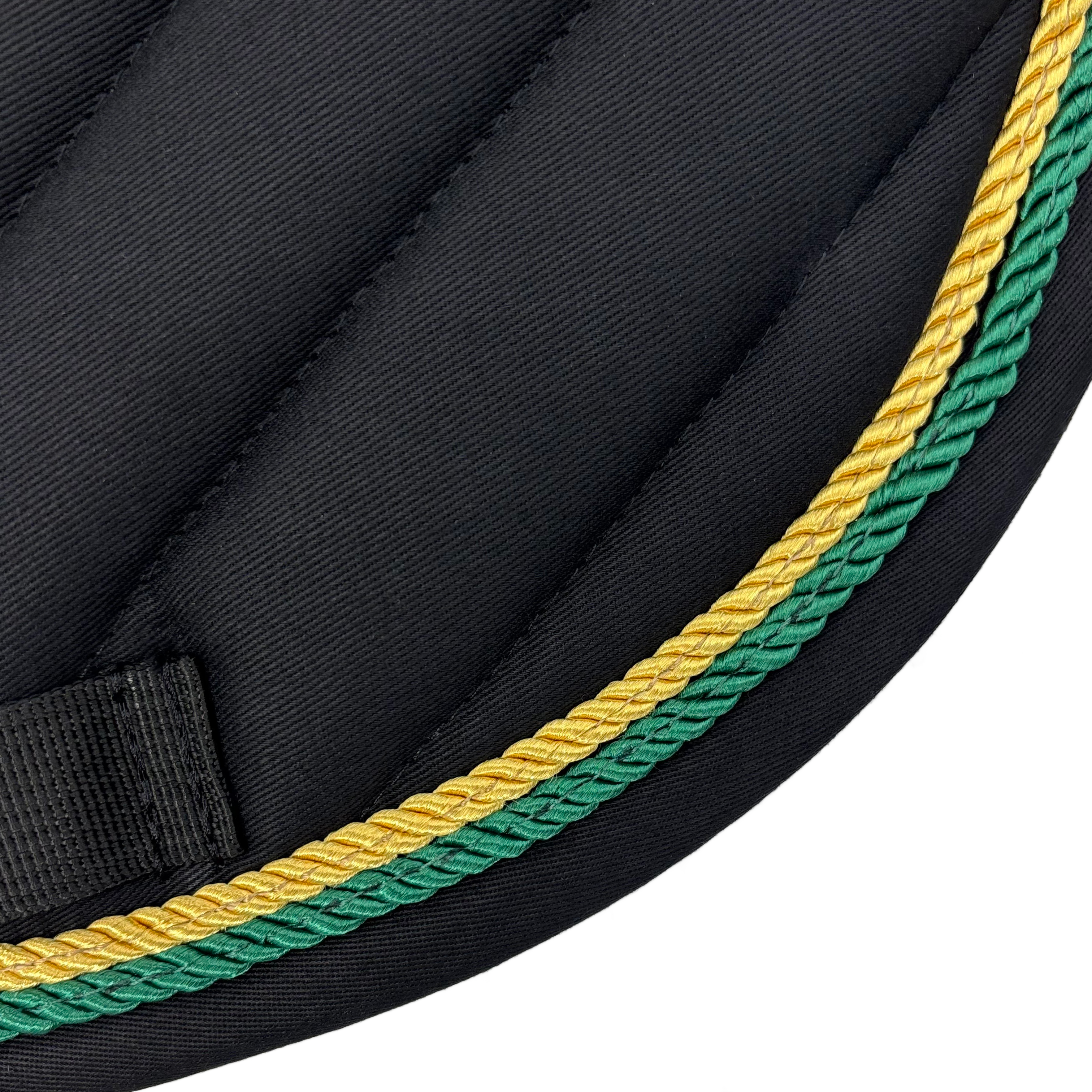 Black Cotton Oblique Euro Saddle Pad - Majyk Equipe