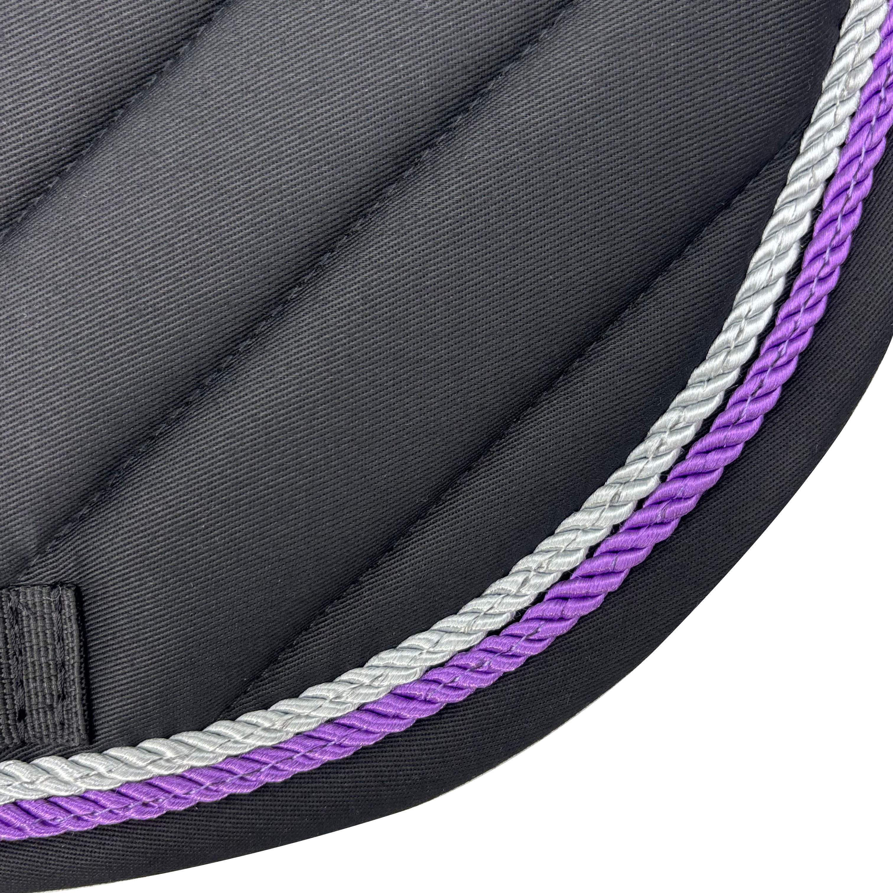 Black Cotton Oblique Euro Saddle Pad - Majyk Equipe
