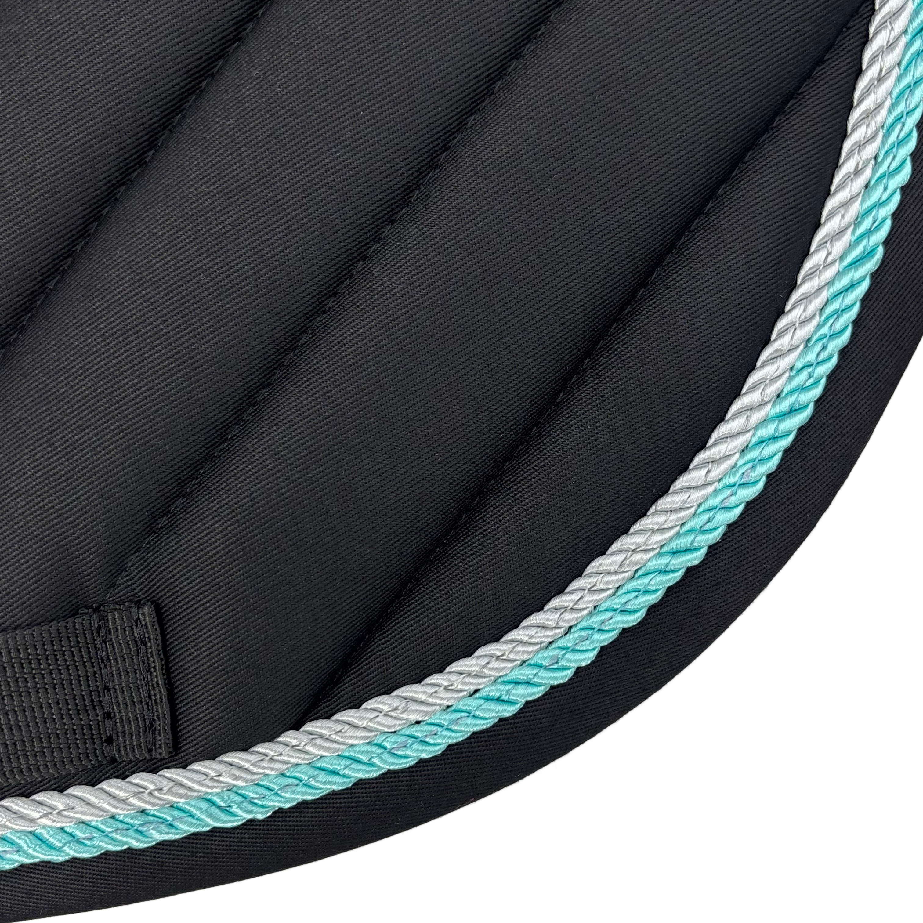 Black Cotton Oblique Euro Saddle Pad - Majyk Equipe