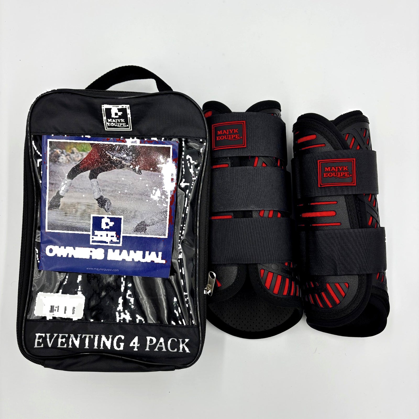 XC Elite Front and Hind Set in Black/Red - Majyk Equipe
