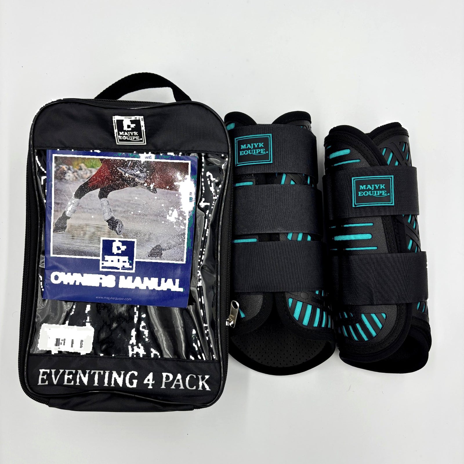 XC Elite Front and Hind Set in Black/Turquoise - Majyk Equipe