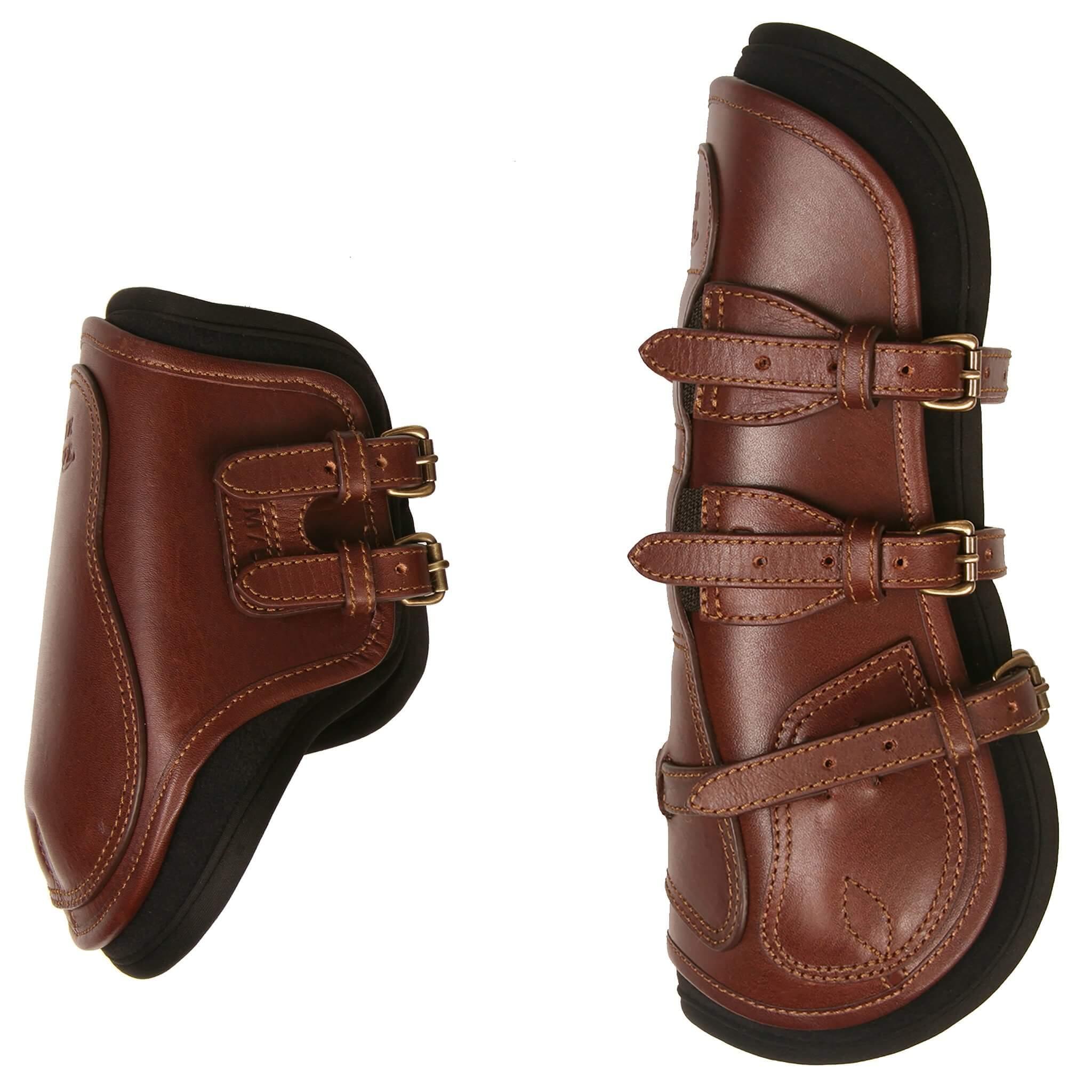 Leather Jumper or Equitation Hind Boot with Impact Protective Removable Liners (Buckle Closures) - Majyk Equipe