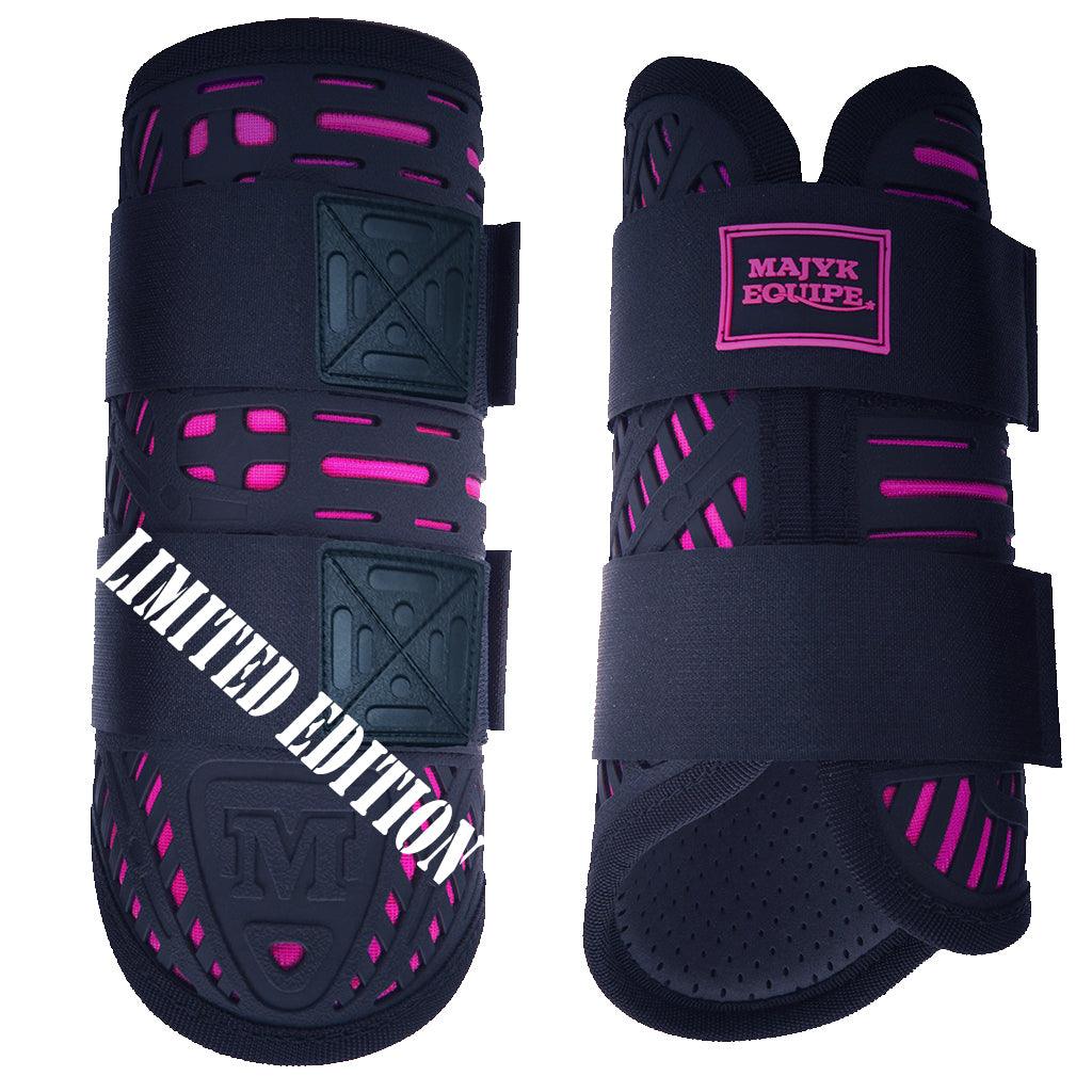 Hot Pink Special Limited Edition XC Elite Boot Set (Fronts and Hinds) PLUS!! Free Breast Cancer Awareness hat and a 15% donation from every sale - Majyk Equipe