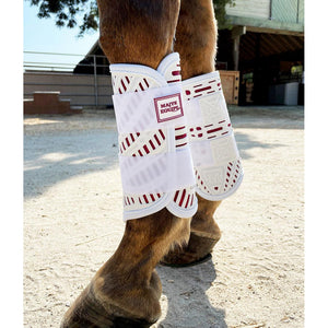 Limited Edition! XC Elite Set in White/Bordeaux with FREE Bordeaux Sparkle Eventing Cover - Majyk Equipe