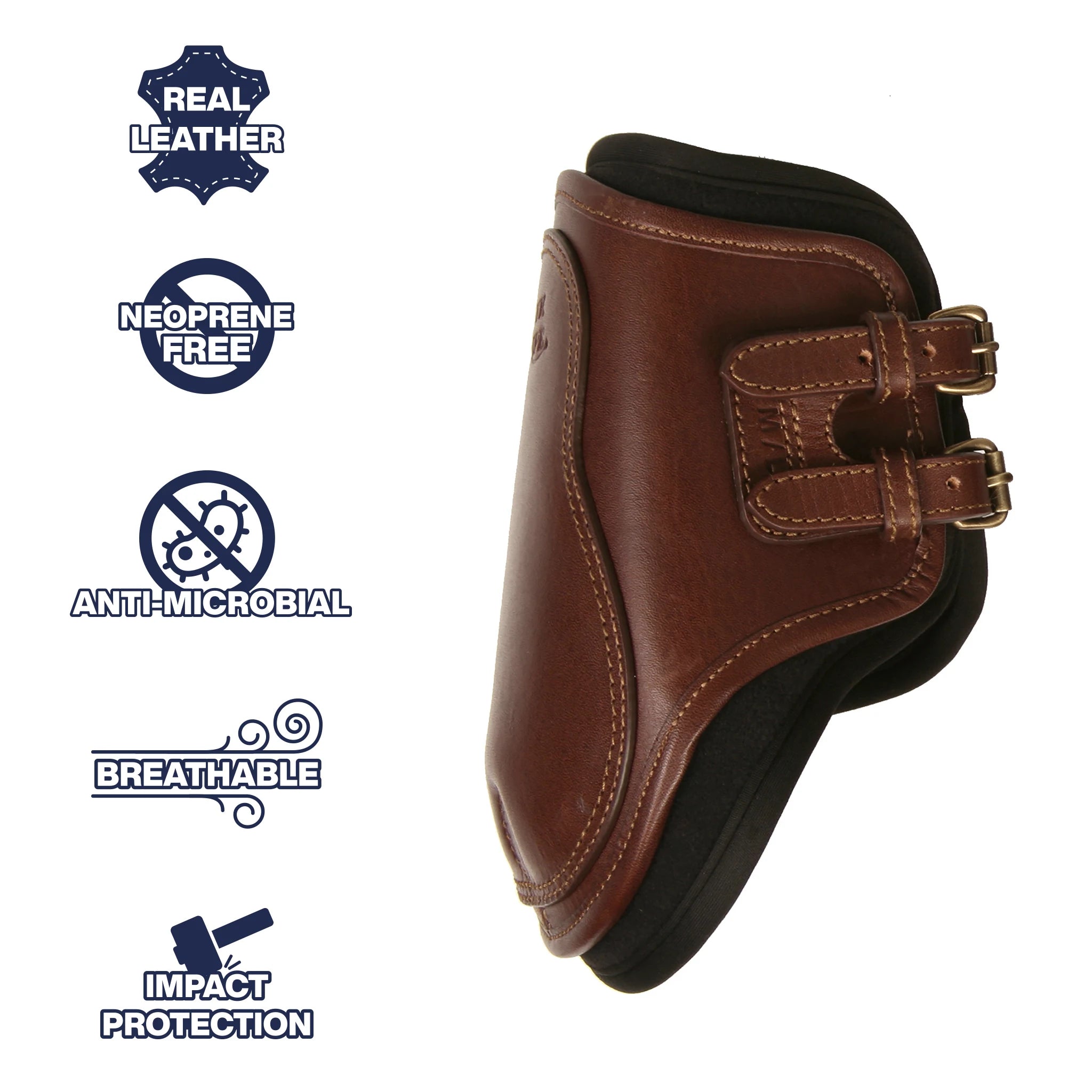 Leather Jumper or Equitation Hind Boot with Impact Protective Removable Liners (Buckle Closures) - Majyk Equipe