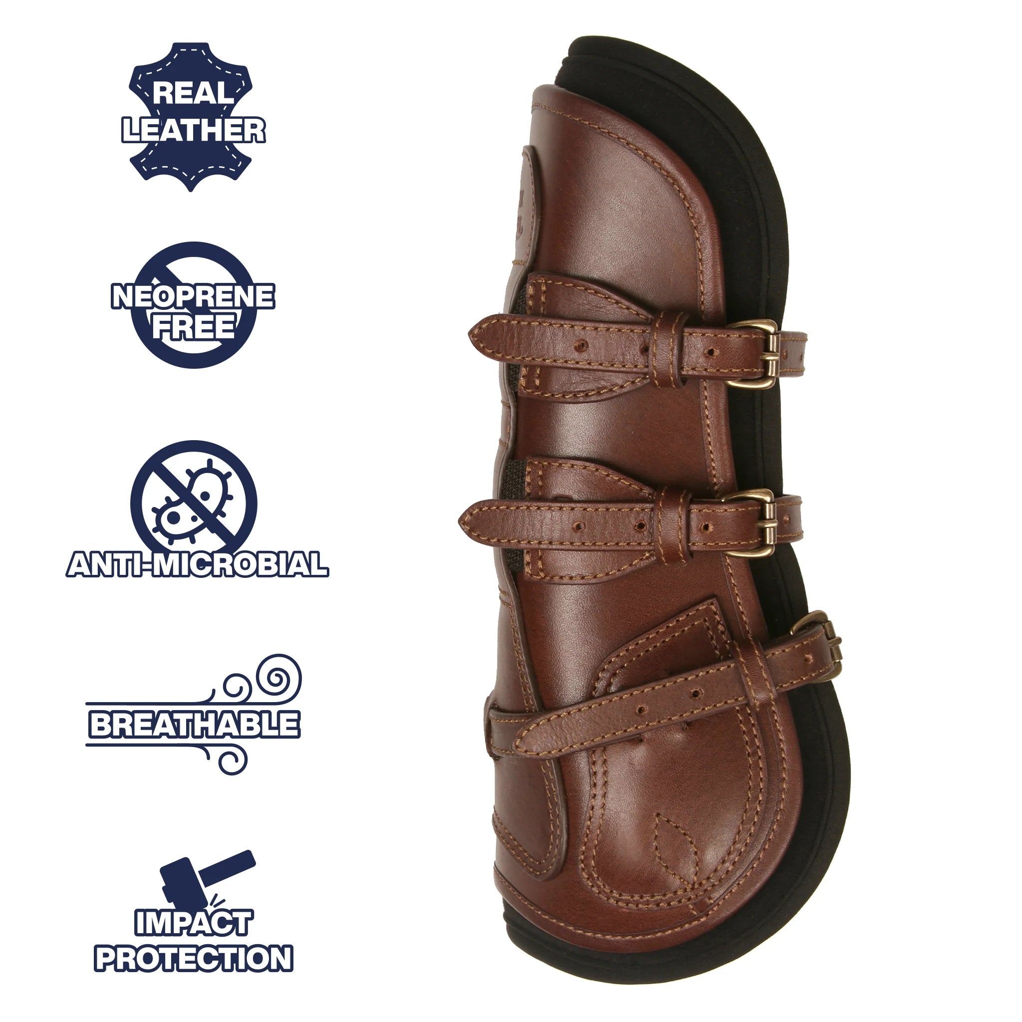 Leather Equitation Tendon Boot with Impact Protective Removable Liners Majyk Equipe